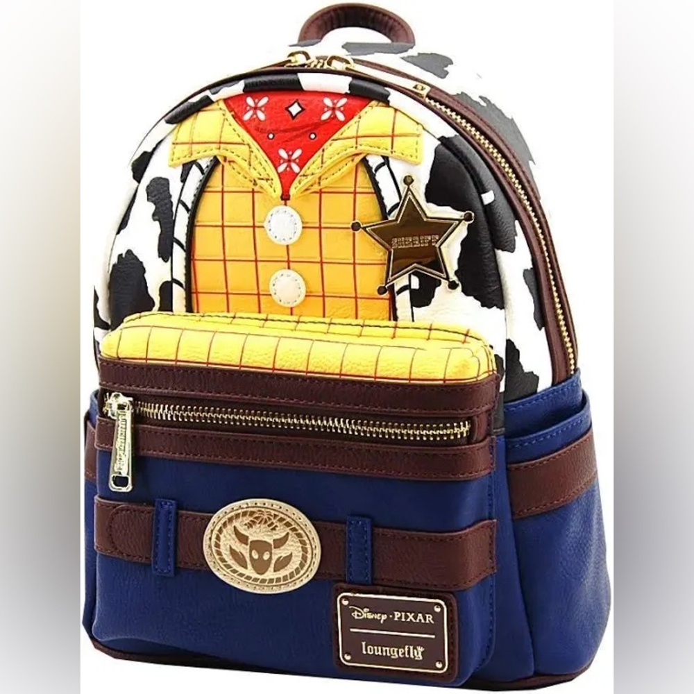 Loungefly Disney Pixar Sheriff Woody Toy Story Mini Backpack. EUC